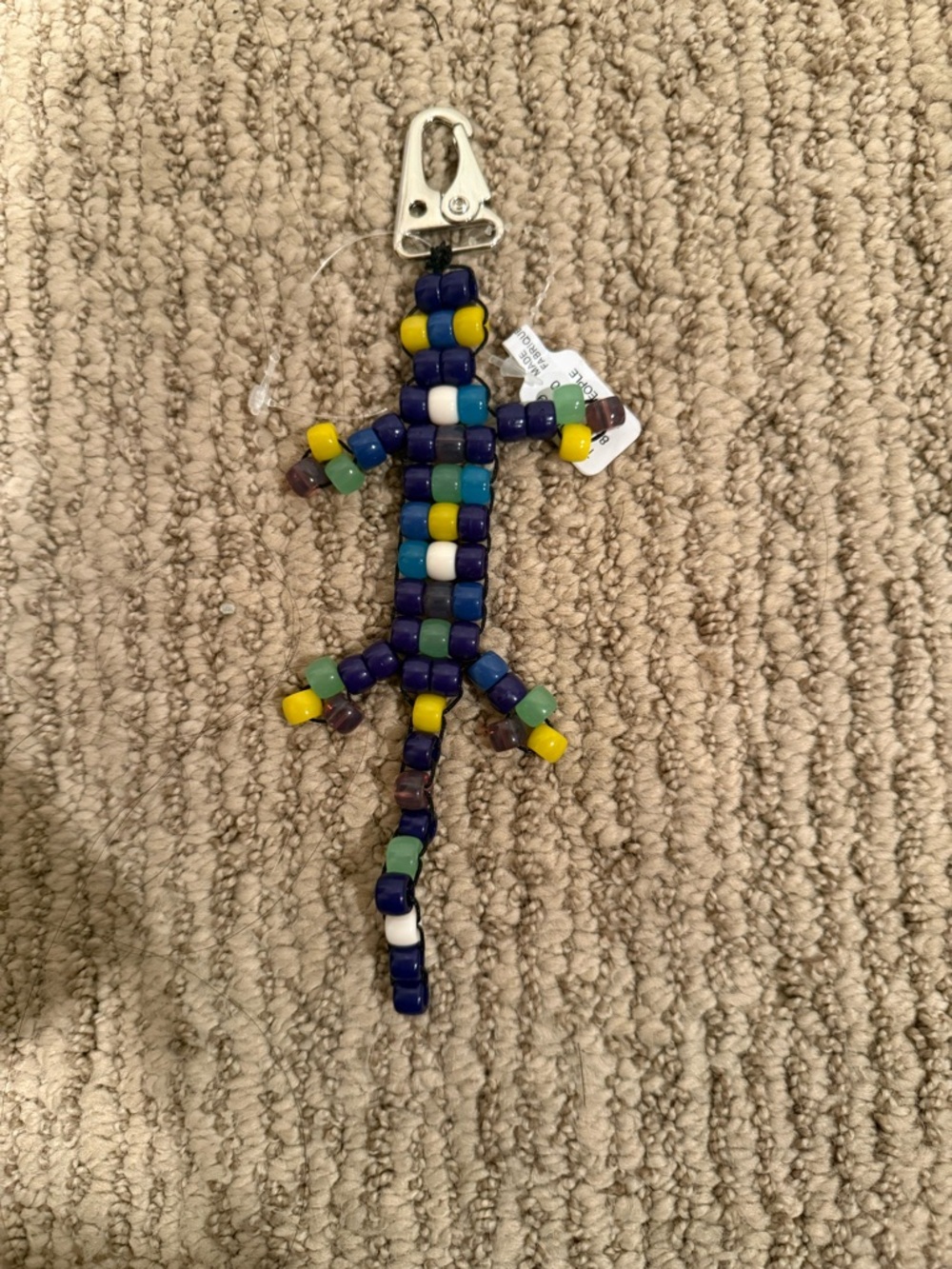 NWT Free People Beaded Lizard Keychain Bag Charm